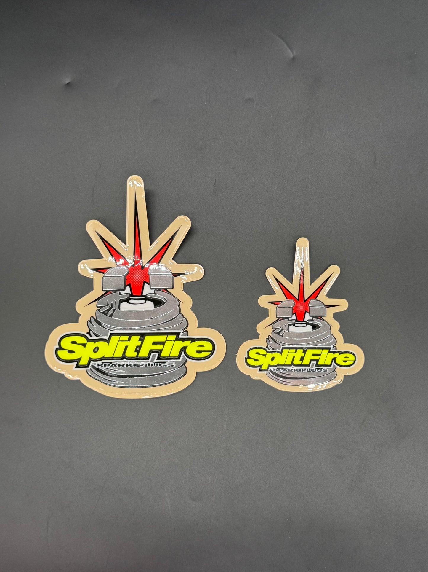 Chrome + Fluo Pro Circuit Splitfire KX Fender Stickers