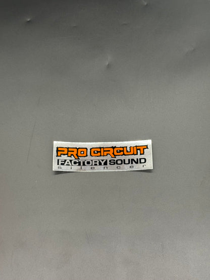 Pro Circuit "Factory Sound" Silencer Sticker (Chrome)