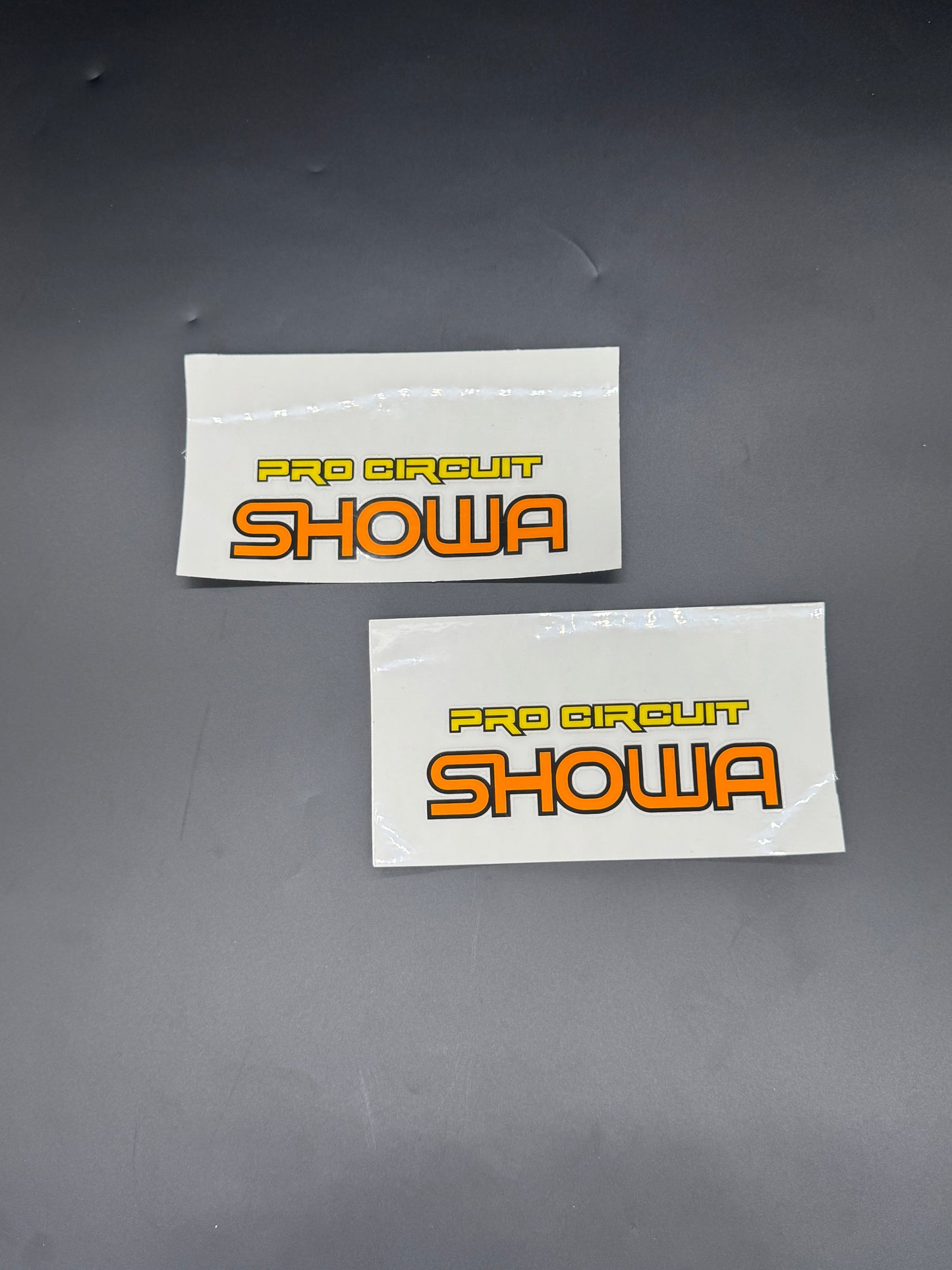 Pro Circuit + Classic SHOWA Fork Decals (set of 2)